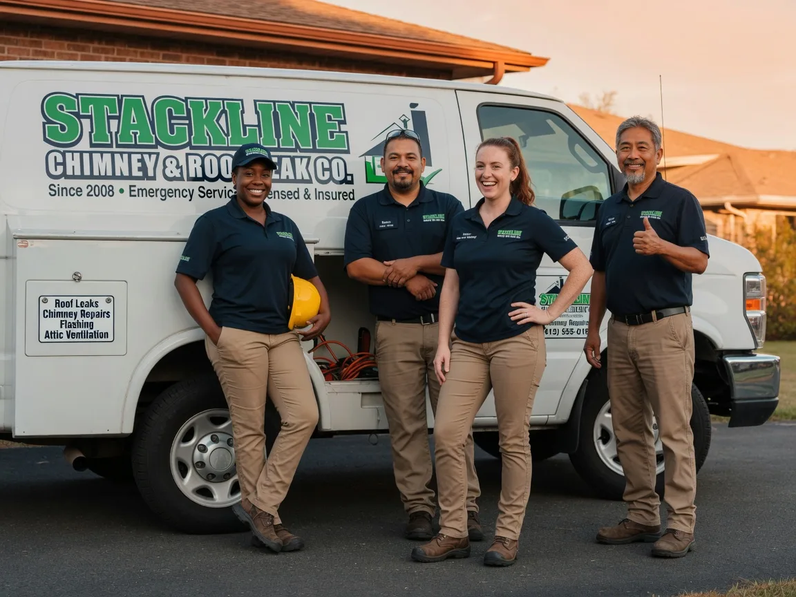 Chimney flashing repair company in Russell, IL